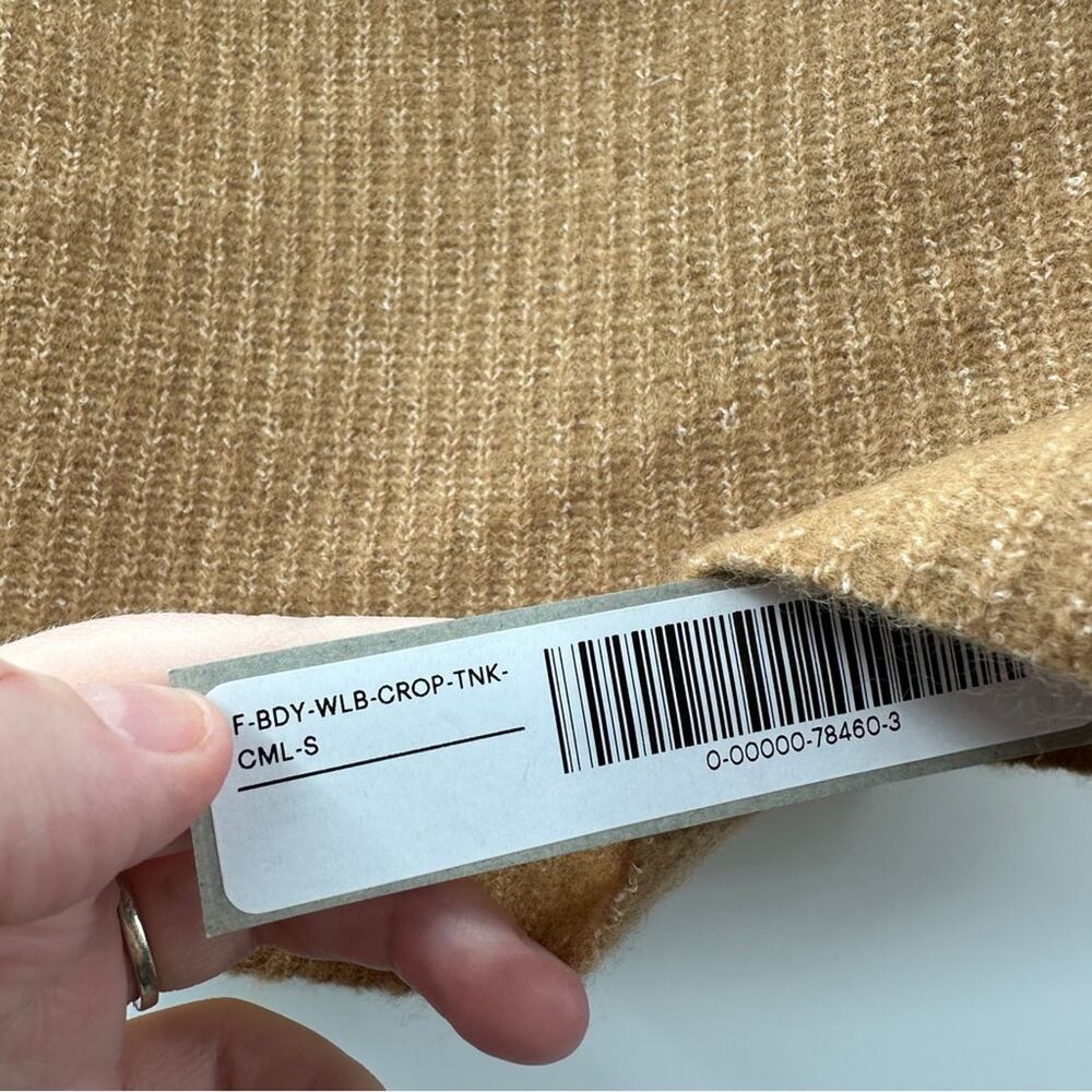 Everlane Wool Blend The Cozy-Stretch Cropped Tank Top in Camel Size S & XS‎ NEW - Picture 7 of 7